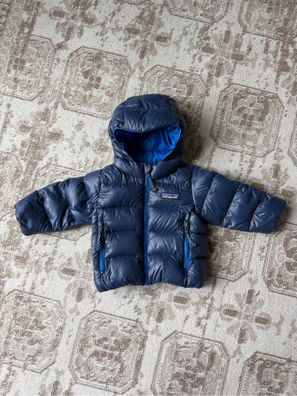 Patagonia Kids Baby Hi-Loft Down Sweater Hoody, Size 3-6mo